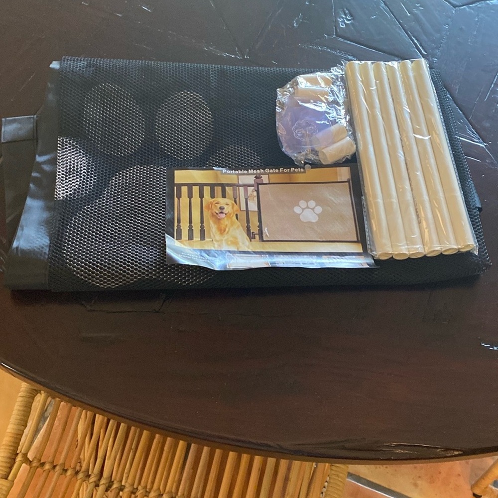 Black Mesh Pet Gate